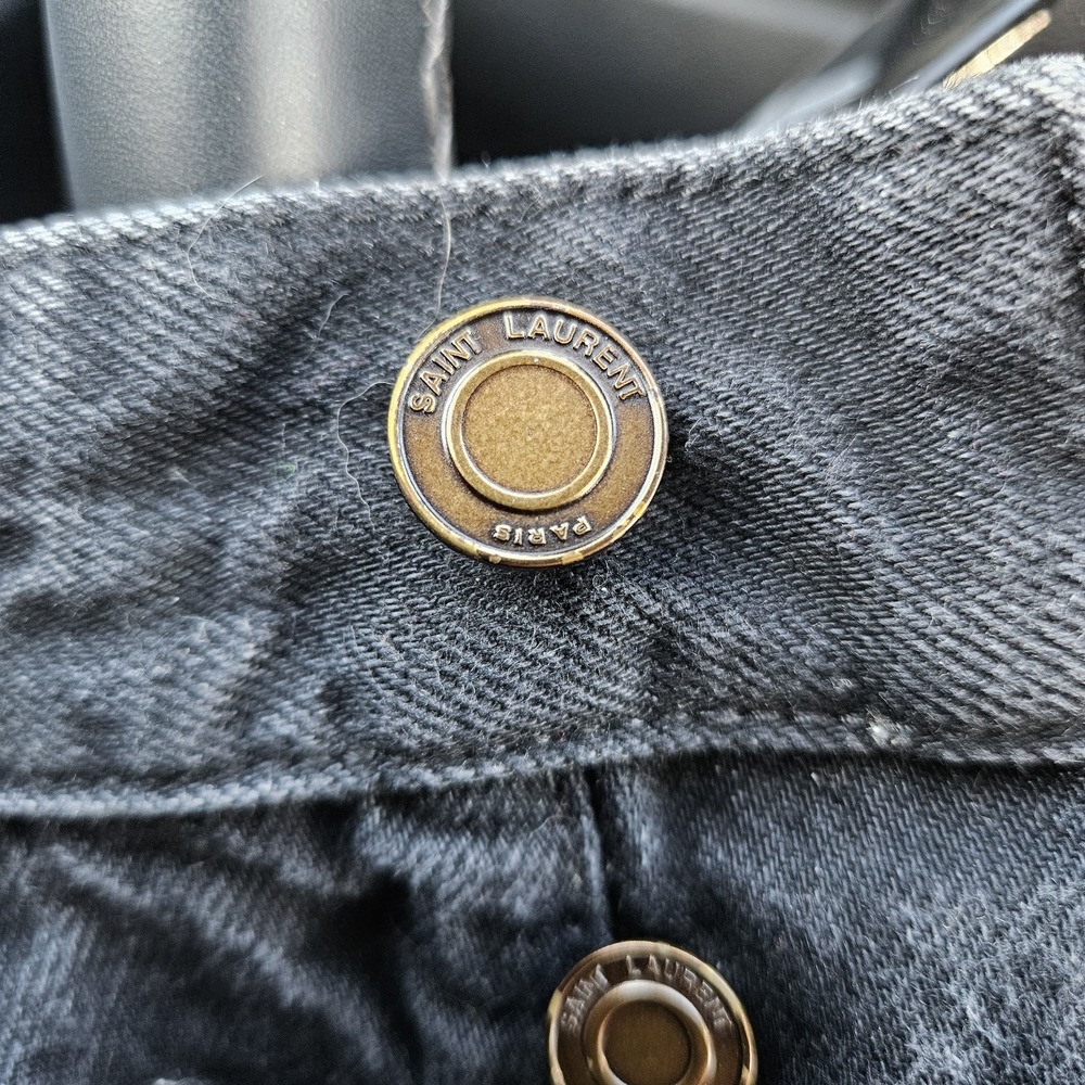 Saint Laurent Paris Men's Jeans Etienne Pant 29 Black Wash Denim Designer - Picture 6 of 9